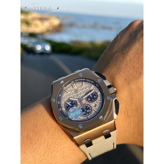 金白同价:皮带/胶带:2400 钢带款+100。『HBF出品』 采用7750机芯改原装3126的计时