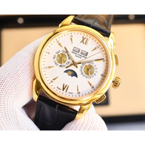 1300-金1350。V4升级版”扣子”升级原装复刻开模，百达.翡丽超级复杂功能计时系列！用心之作，