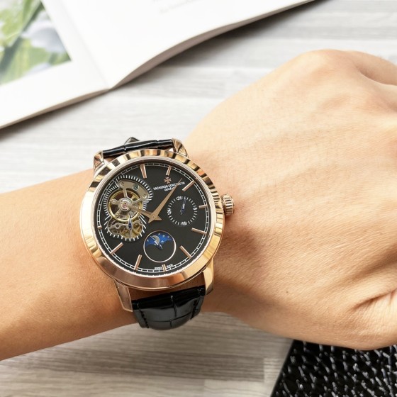 白520 金540 钢10
2024新款江诗丹顿全新Traditionnelle传袭系列陀飞轮腕表