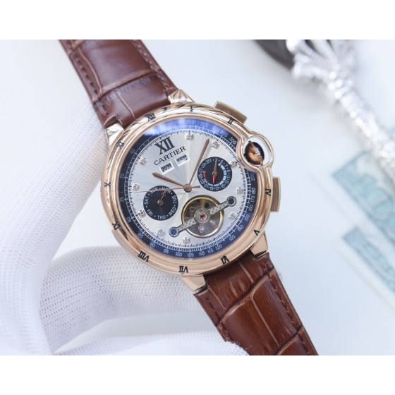 白壳550，金壳570
品牌：卡地亚-CARTIER
类型：男士腕表
壳套：顶级版316精钢L