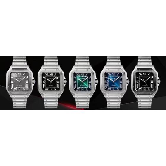 卡地亚（Cartier） 山度士系列
现货供应，银330，黑金350