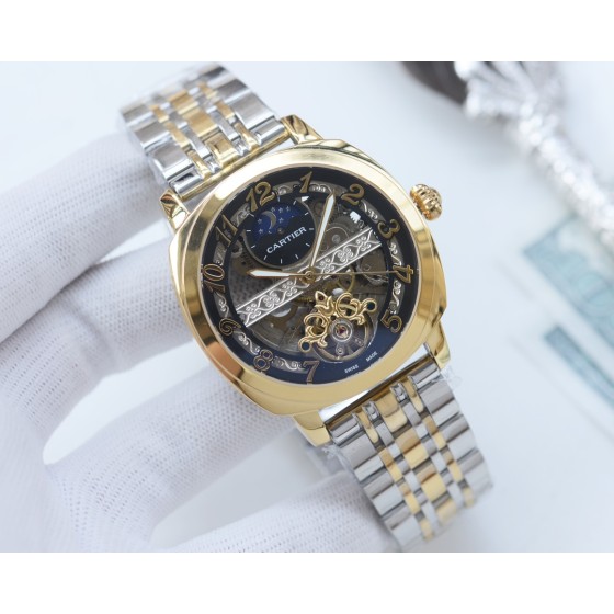 尊享价：450
品牌：卡地亚-CARTIER
类型：男士腕表
壳套：顶级版316精钢L
表带