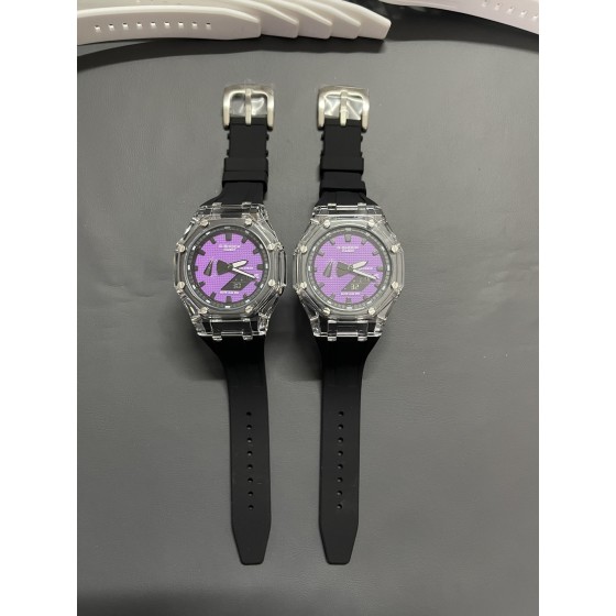 农家橡树透明冰川限量
型号：GM-2100A
功能：太阳能、秒表（精确到1/1000秒）世界时间