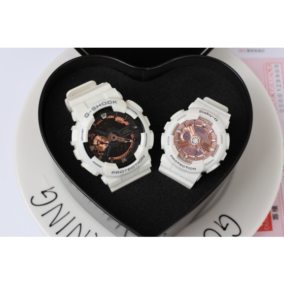 100一对卡西欧情侣对表情人节限定中国红系列 G-SHOCK 与Baby-G的碰撞，不一样的经典，一