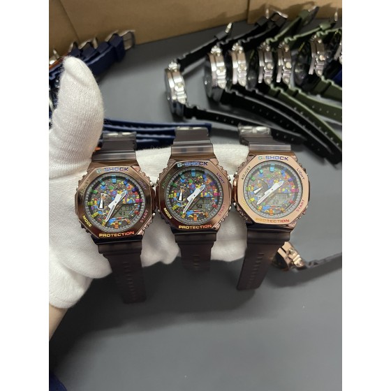 农家橡树八角形限量
型号：GM-2100
功能：太阳能、秒表（精确到1/1000秒）世界时间，倒