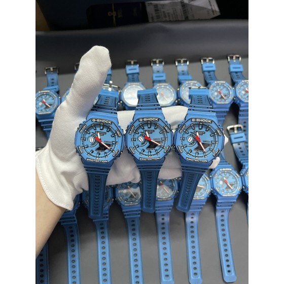 联名漫画主题限量款
型号：GA-2100
功能：太阳能、秒表（精确到1/1000秒）世界时间，倒