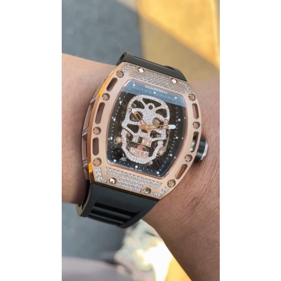 理查德米勒-真陀飞轮！
Rm052"至尊鬼王"震撼上市，1，根据百万级正品理查德米勒为基础，按瑞士