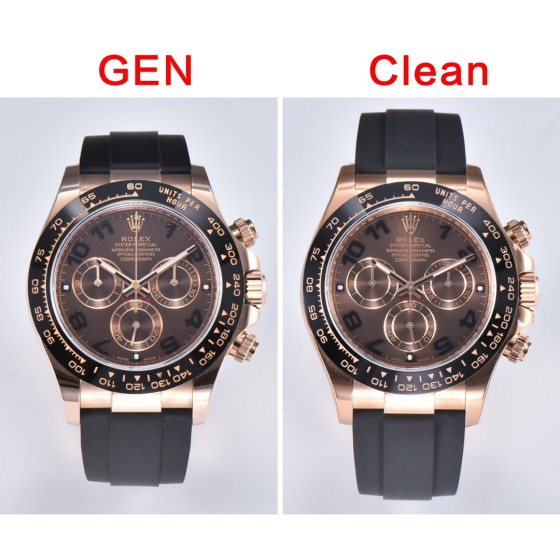 clean厂116515玫瑰金巧克力热门款迪通拿
1.本次推出的是全金迪通拿
2.咖啡色表盘+黑色