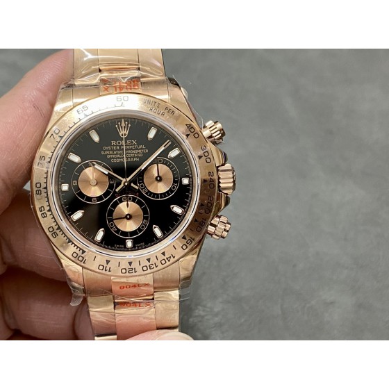 QF 4130配重版本 劳力士迪通拿4130机芯904精钢40mm，胶带款120G,钢带款174G。