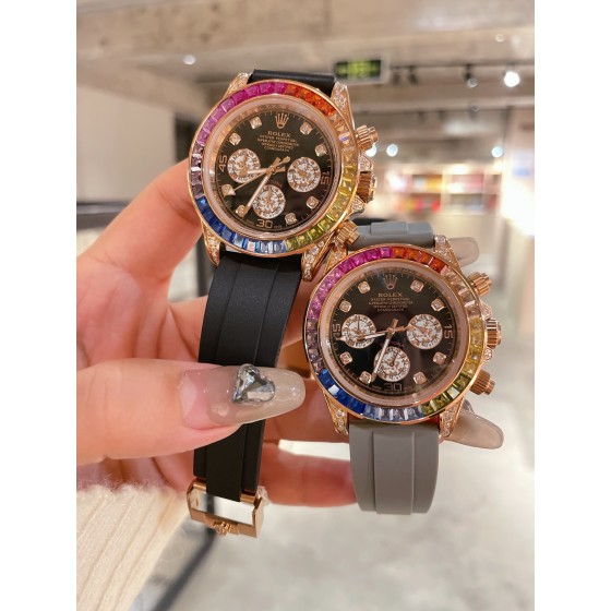 白530 金550
全新劳力士迪通拿彩虹款。型号：116599RBOW-116598RBOW-11