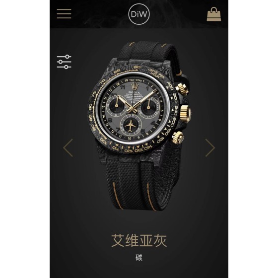 Diw 劳力士碳纤维迪通拿 更新了4款颜色 分别为：
1、沙漠之鹰阿拉伯语（Desert Eagl
