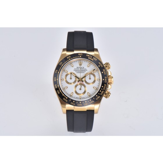 clean厂116518 象牙白面迪通拿1.本次推出的是全金迪通拿
2.搪瓷黑面表盘0色差，钻石使用