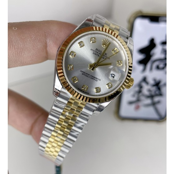 Gs厂，劳力士女款间金日志，规格：31mm，搭载2236机芯，实拍图