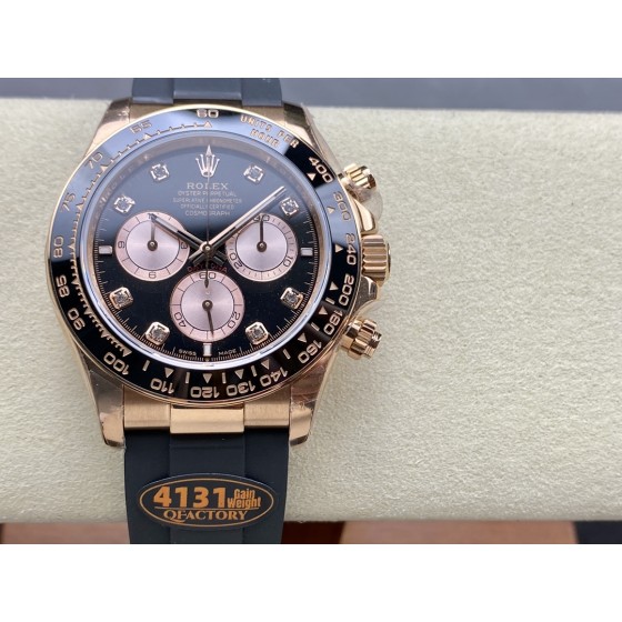 QF 配重版 劳力士Rolex新款迪 最新4131.v6 迪通拿胶带 加重版本 克数重141g 市场