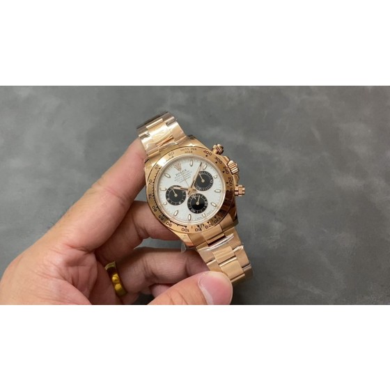 QF 4130配重版本 劳力士迪通拿4130机芯904精钢40mm，胶带款120G,钢带款174G。