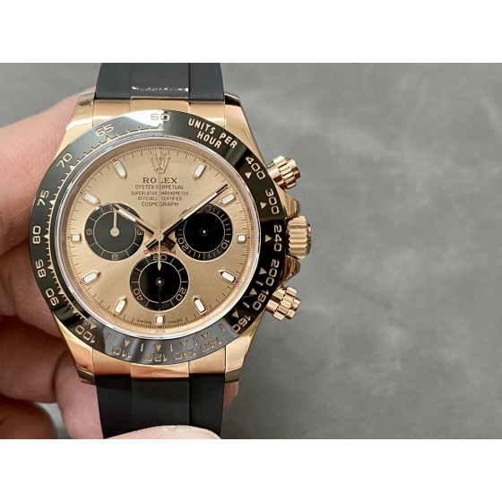 QF 4130配重版本 劳力士迪通拿4130机芯904精钢40mm，胶带款120G,钢带款174G。