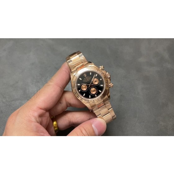 QF 4130配重版本 劳力士迪通拿4130机芯904精钢40mm，胶带款120G,钢带款174G。