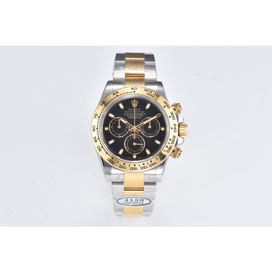 clean厂116503间金普刻黑面迪通拿出货 
1.本次推出的是间金迪通拿
2.搪瓷黑面表盘0色