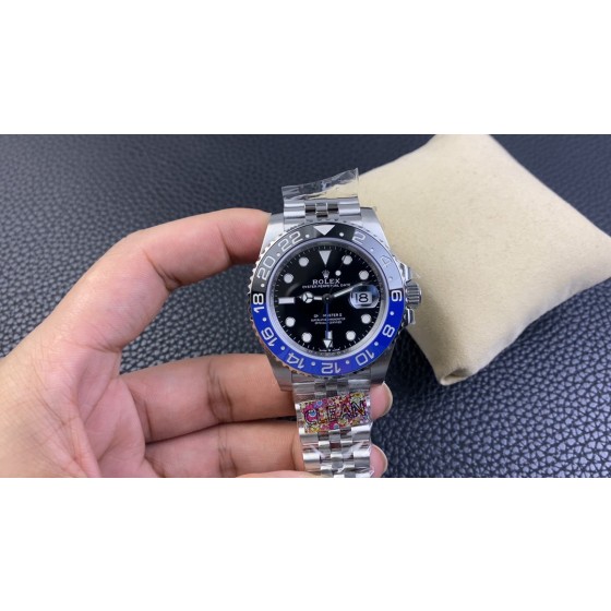 重磅clean厂格林尼治型蓝黑圈五柱款 最强正宗原厂clean圈口 高透镜面 实心中轴立体针 条丁打