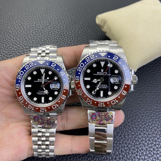 重磅clean厂新品格林尼治红蓝配色 可乐圈 
c圈 高透 实心中轴立体针 条丁打磨 904钢 
