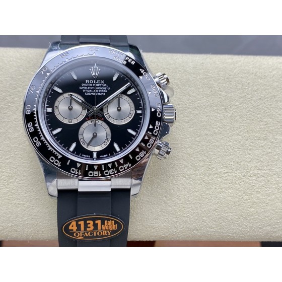 QF 配重版 劳力士Rolex新款迪 最新4131.v6 迪通拿胶带 加重版本 克数重141g 市场