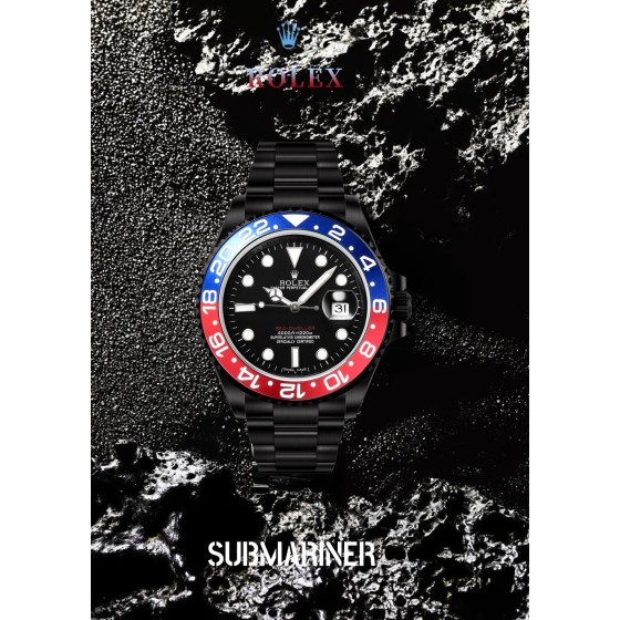 2836  1200
3135  1600
第二代BLAKEN款水鬼系列！夜黑劳力士
劳.力士