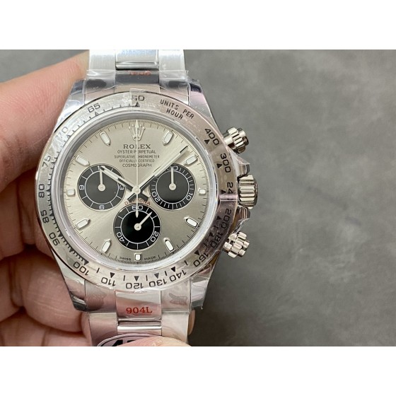 QF 4130配重版本 劳力士迪通拿4130机芯904精钢40mm，胶带款120G,钢带款174G。