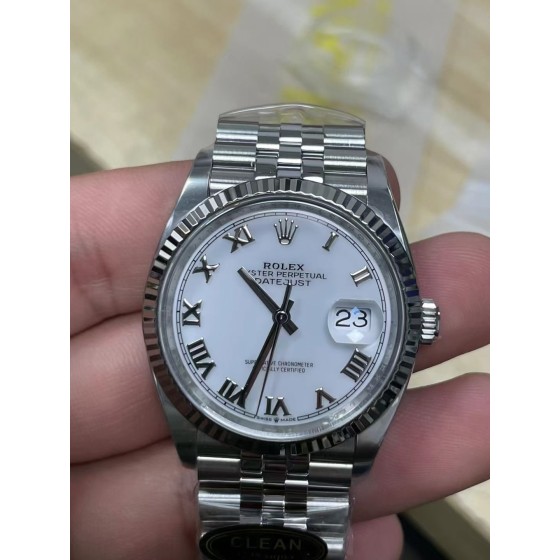 C厂36mm 白罗马日志 上海3235机芯，新品