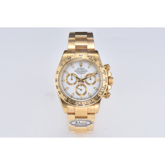 clean厂116508全金象牙白面迪通拿1.本次推出的是全金迪通拿
2.搪瓷黑面表盘0色差，钻石使