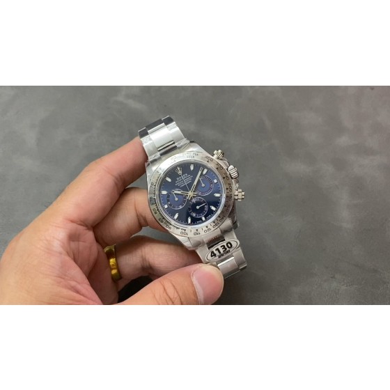 QF 4130配重版本 劳力士迪通拿4130机芯904精钢40mm，胶带款120G,钢带款174G。