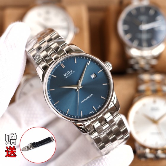 台湾厂～经典跑量款   MIDO美度-贝伦赛丽三针系列  时尚优雅简单大气  打磨精细做工完美  搭