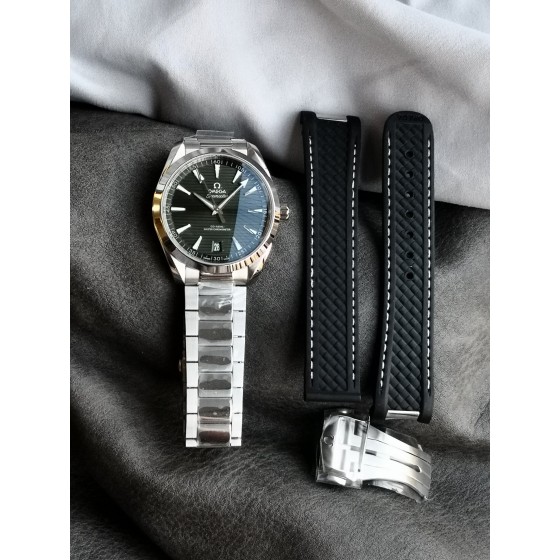 VS限量发售：欧米茄海马系列220.10.41.21.10.001腕表，精钢表壳表链，太阳射线打磨的
