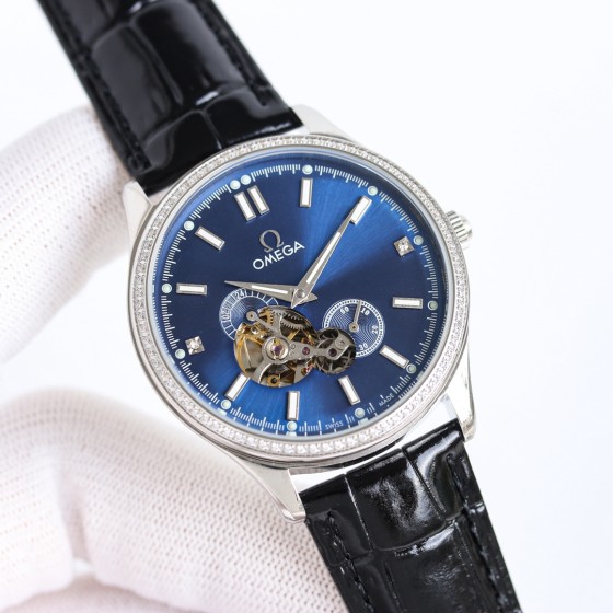 680。OMEGA 欧米伽潮男潮流新品男士全满钻壕镶腕表搭载全自动8S63亚洲全自动进口机械机芯零返