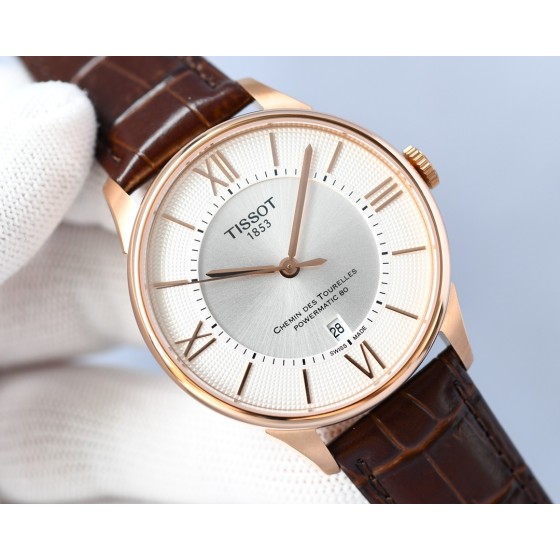 280
经典T099.407.16.048.00 杜鲁尔自动机械表，黄晓明同款 简洁大方，商务百搭